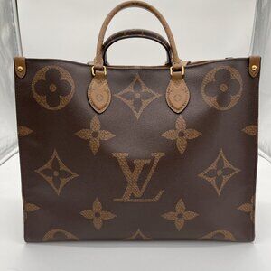 Louis Vuitton Monogram Reverse On The Go GM Shoulder Tote Beige/Brown (141975)
